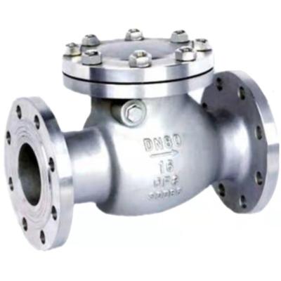 China CF8 Hot Selling H44 Dn80-16p Compressed Air Water Oil Gas Stainless Steel Drain Check Valve for sale