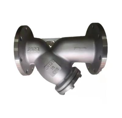 China CF8 Flanged Draining Strainer Stainless Steel Filter Multiport Valve For Water Oil Gas Corrosive Liquids for sale