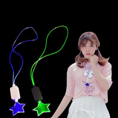 China Wholesale Modern LED Necklace Voice Control Luminous Necklace Rope Acrylic Necklace Custom for sale