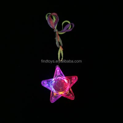 China Environmental Friendly Novelty Led Flashing Necklace Light Star Shaped Necklace For Carnival Supplies for sale