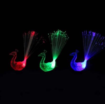 China Modern Hot Sale LED Ring Peacock Finger Glow Night Light For Party Christmas Supplies for sale