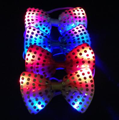 China Hot Sale Festival LED Light Up Tie Blinking Bow Tie For Party Festival Christmas Favor for sale