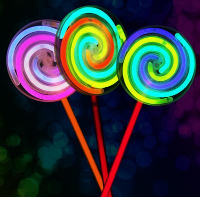 China DIY Glow Stick Lollipop Stick Candy Light Stick Chemical Stocked Glow in Dark Kids Play for sale