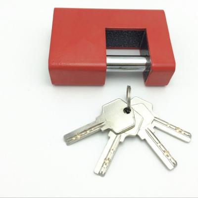 China Chrome iron plated Amoured padlock, security, spraying plastics locks. for sale