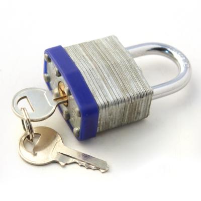 China Plastic Iron Laminated Padlock Cover Padlock for sale