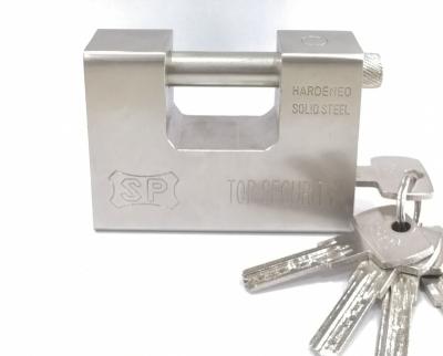 China High Security 94mm Rectangular Steel Padlocks 25mm Thick Iron Iron Lock Steel Lock for sale