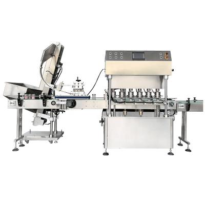 China Food High Speed ​​The New Chili Sauce And Ketchup Automatic Six Head Vacuum Capping Machine for sale