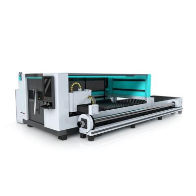 Китай Quality assured Closed plate and tube integrated fiber laser cutting machine metal cnc fiber laser cutting machine продается