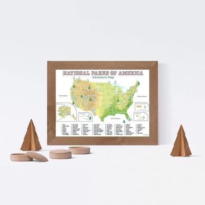 China Scratch Off Excellent Travel Gift Scratch Off Map Poster National Geographic Park Custom Scratch Off Poster for sale