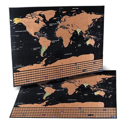 China For Travel China Better Vintage Wall Stickers Removable World Scratch Off USA Map for sale