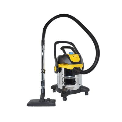 China Yellow/Black Color 20L 1500W Hotel Portable Powerful Vacuum Cleaner Tank Stainless Steel Motor For Home/Car Use With 2000W Plug for sale