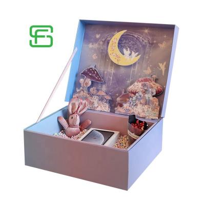 China Recycled Packaging Materials Baby Gift Cardboard Box Christmas Holiday Gift Boxes For Present Gift Paper Box Packaging for sale