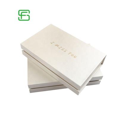 China Recycled Materials White Perfume Cosmetic Boxes Perfume Packaging Box Cosmetics Organizer Box for sale