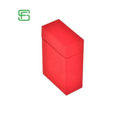 China Recycled Materials Customized Pattern Red Retail Cosmetic Box Cardboard Lipstick Paper Packaging Box for sale