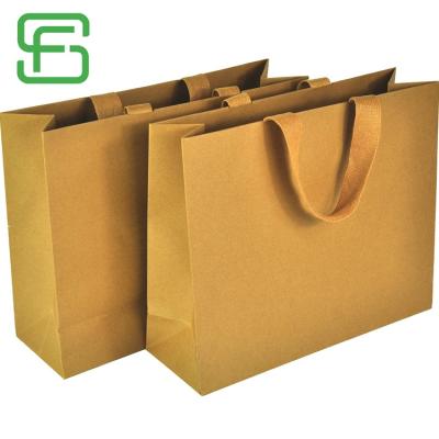 China New Recyclable Fashion Design Case Africa Print Louis Candle Packaging Brown Kraft Paper Shopping Bag for sale