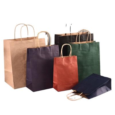 China Business& Shopping New Listing Customized Fruit Kraft Paper Packaging Bag With Elastic Band Paper Retail Carry Bag for sale