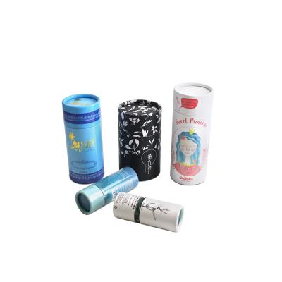 China Recycled Materials Custom Design Eco-friendly Creative Recycled Kraft Cardboard Gift Packaging Cylinder Box For Paper Tube for sale