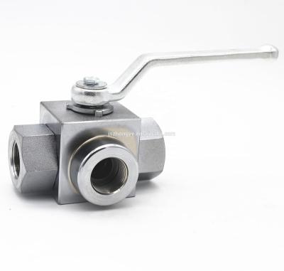 China NPT Threaded Mini Natural Gas Ball Valve Hydraulic Unit Cable Control Valve Hydraulic Three Way Cock Valves for sale