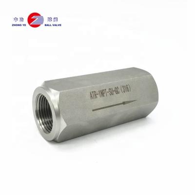 China NPT Threaded Mini Natural Gas Ball Valve 304 Caliber No Return Valve Threaded No Return Valve Threaded Spring Check Valve for sale