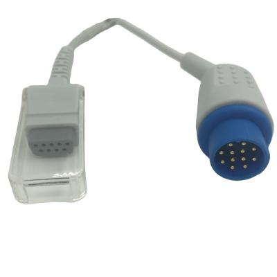 China Durable PVC Spo2 Sensor Extension Cable Around 12 Pin Suitable For Bci Probe for sale