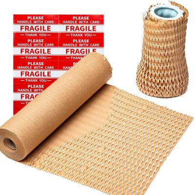 China 100% recyclable honeycomb kraft paper cushion wrap other packaging and products printing inside cushion material for sale