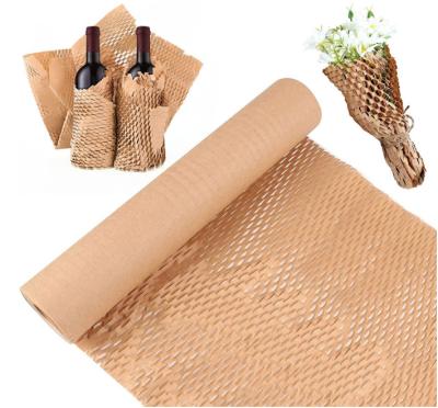 China 100% Recyclable Brown Kraft Paper For Shipping Packaging , Eco Friendly Honeycomb Kraft Paper Roll for sale