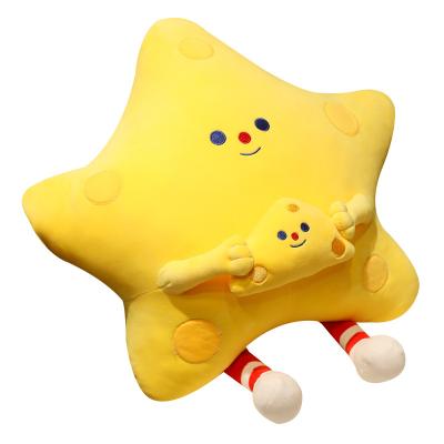 China High Quality Cute Soft Plush Toy Star Pentagon Plush Toy Color Star Hug Plush Pillow Home Decoration for sale