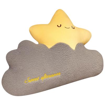 China Plush design ins style star/creative cloud shaped sun/unicorn/whale plush plaid sofa cushions cloud pillow desk backrest for sale