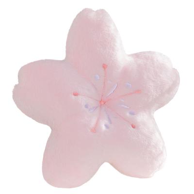 China Plush Cherry Blossom Petal Flower Pillow Small Pink Girl Pillow Flower Pillow Plush Chair Cushion Single Pink Tatami Living Room for sale