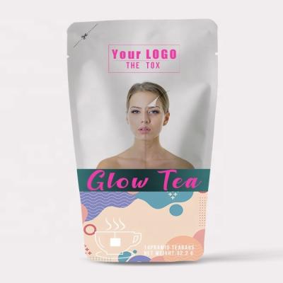 China High Quality Private Label Detox Tea Skin Glow Low Fat Herbal Tea for sale