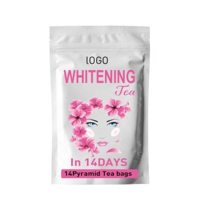 China Low Fat Private Label Herbal Skin Beauty Whitening Glow Tea for sale