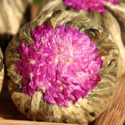 China 100% Handcrafted Flowering Flower Tea Flowering Handmade Flowering Tea, Matched Flowering Green Tea Ball for sale