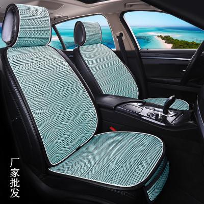 China Simple Color No Mesh Ice Cushion Pattern Link Kit 3pcs Breathable Summer Car Sweat Absorbent Seat Cover Comfortable Fabric Free Silk for sale