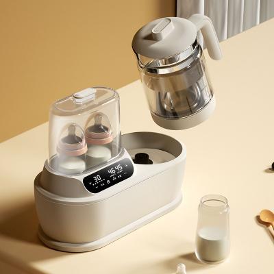 China 220V Baby Bottle Warmer BPA Double Formula Milk Pot Thermostat Free 2 in 1 Bottle Sterilizer Milk Warmer for sale