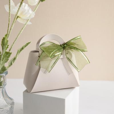 China New Fashionable Ins Style Leather Empty Gift Box Packaging Box Creative Wedding Candy Bag for sale