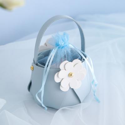 China Fashionable Leather Wire Bag Portable Gift Candy Bag Wedding for sale