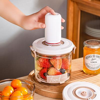 China Freshness Preservation Vacuum Sealer Food Storage Box Kitchen Refrigerator Jar Airtight Fresh-storing Container With Pump for sale