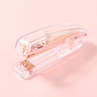 China Acrylic Stapler Scissor Puncher Clip Organizer Acrylic Rose Gold Office Supplies and Stationery for sale