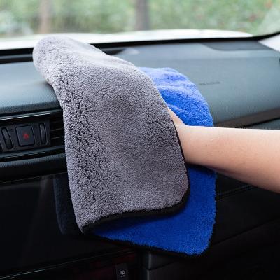 China 1400gsm 40*40cm Car Care Towel Cleaning Microfiber Car Wash Viable Drying Detailing Polishing Towel for sale