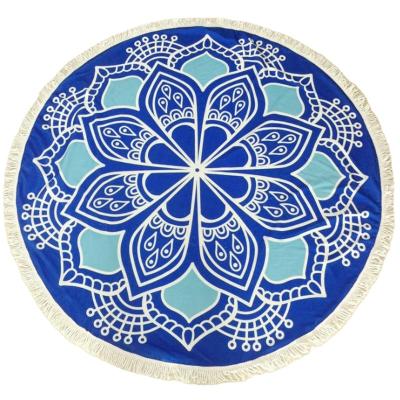 China Custom Printed Round Towels Child Safe Microfiber Beach Towel With Logo Super Absorbent for sale