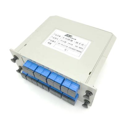 China FTTH FTTB FTTX Network 1x2 4 8 16 Box PLC Splitter SC UPC/APC Cassette Splitter Fiber Optic Equipment for sale