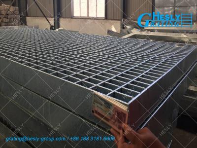 China 20mm pitch close mesh bar grating | heavy duty 100X10mm bearing bar | 80micron zinc layer - HeslyGratings China for sale