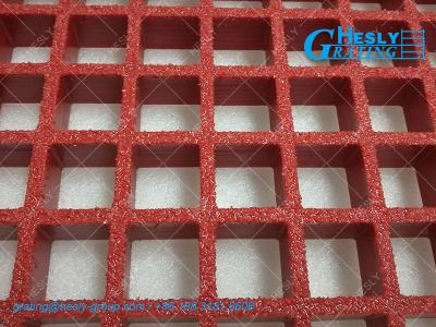 China 38mm THK Red Color Glassfiber Molded Grating ( L2 standard / USCG certificated) | China FRP Grating Factory for sale