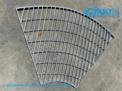 China Sector Shape Welded Steel Bar Grating | 30X3mm bearing bar @30mm pitch | 6X6mm cross bar | 75μm zinc coating | China for sale