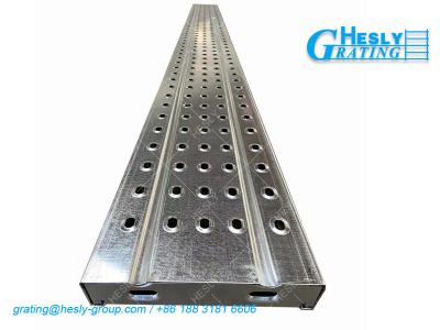 China STEEL SCAFFOLD Plank with Hook | 450X2000mm | 1.2mm thickness | 50mm depth | Galvanized | HeslyGrating Factory, China for sale