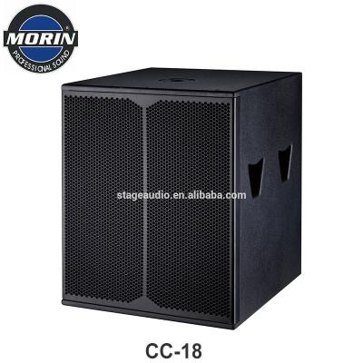 China 18 Inch Super Max Peak Power 1600w Bass Subwoofer Speaker Box For Outdoor Show, Theater, Cinema Occasion Morin CC-18 CC-18 for sale