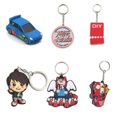 China Promotion China Factory Supplier Custom Shape Cheap Soft PVC 2d Key Chain for sale