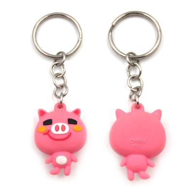 China Eco-Friendly Soft Full PVC Custom High Quality 3D Logo PVC Key Chain Keychain for sale