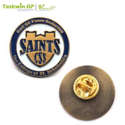 China Europe Zinc Alloy Antique Brass Die Cast Made Metal School Badges for sale