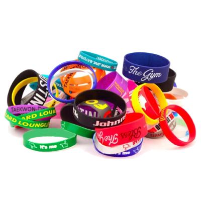 China Custom Europe High Quality Cheapest Price Silicone Wristband Rubber Wristband for sale